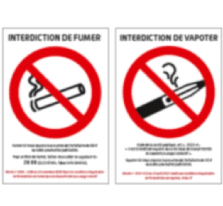 Interdiction de fumer - vapoter